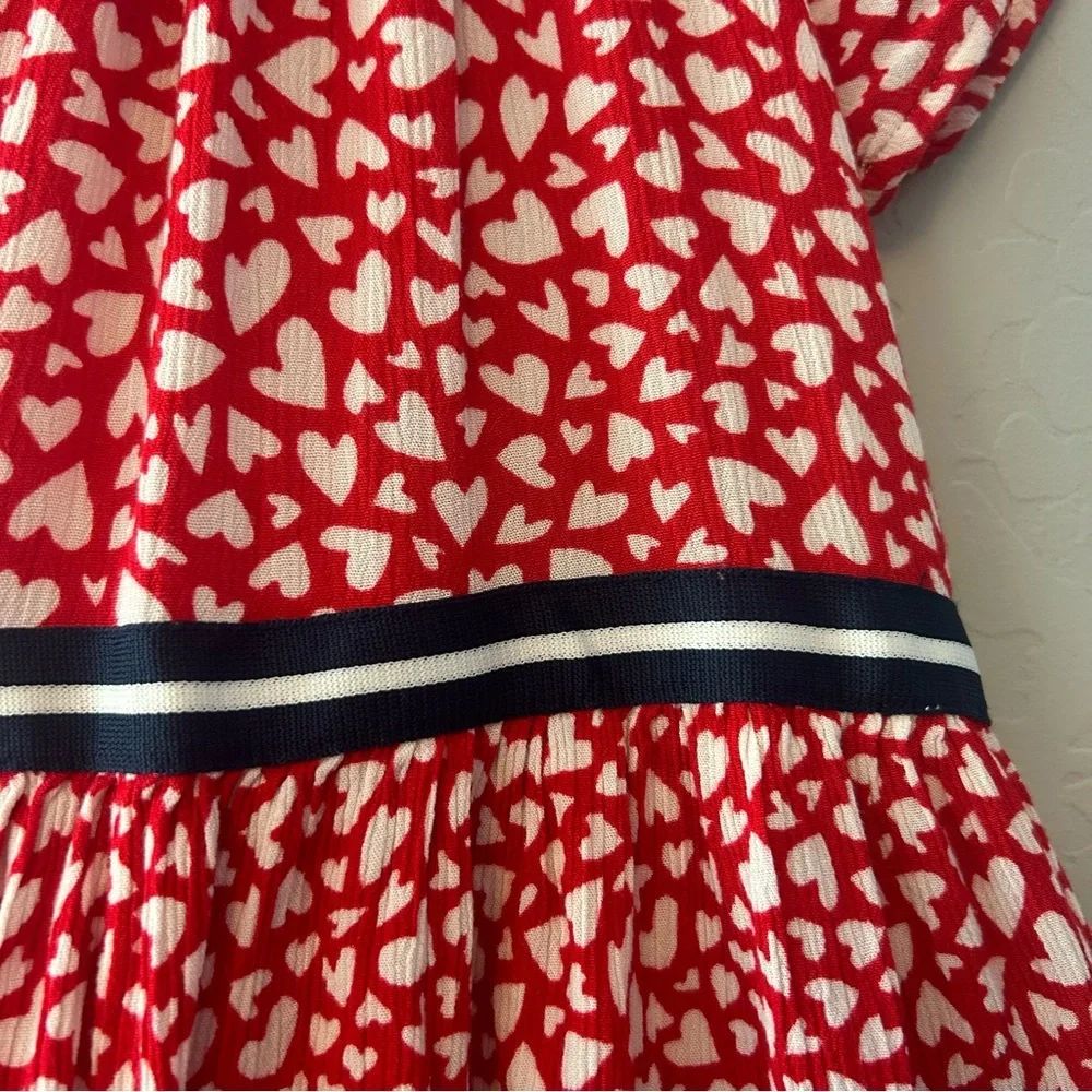 Gymboree red and white heart print valentines day dress size 4